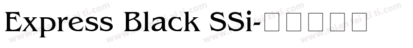 Express Black SSi字体转换
